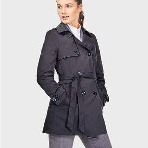 Ladies Mia Trench Coat Black Size Small Rain Jacket/ Rain Coat